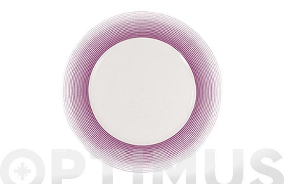 Plato postre 21 porcelana decorado 12625-lila