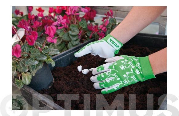 GUANTE PIEL FLOR CABRA VERDETALLA-8    *