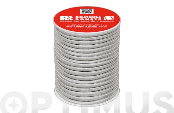 Cuerda elastica poliester/latex ø 6 mm 25 mt blanco