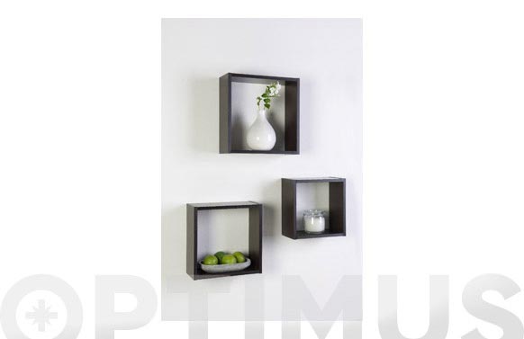 Estante cubo 3tc 3 uds wengue