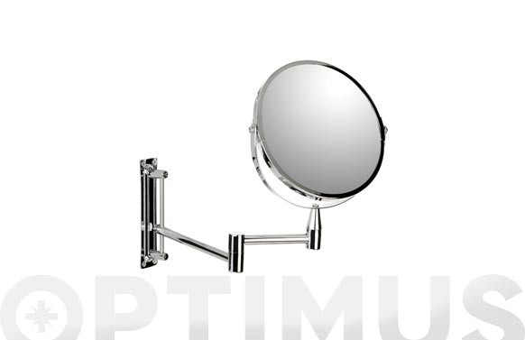 Espejo baño aumento x5 con brazo ø 17cm