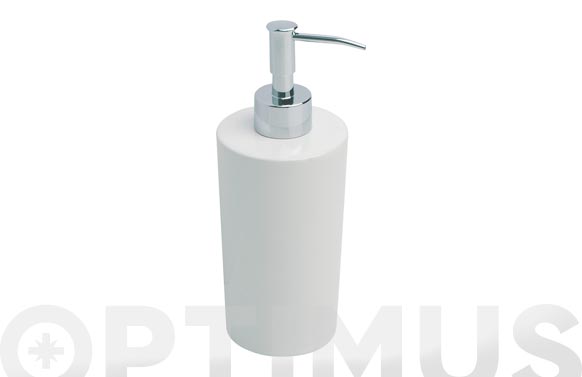 Dosificador jabon ronda plata blanco