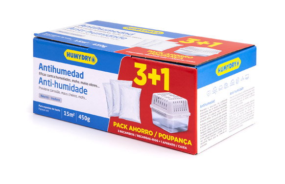 Antihumedad humydry dispositivo + 3 recargas 450 gr neutro