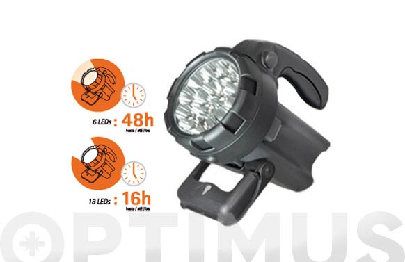 Proyector recargable led 18 leds
