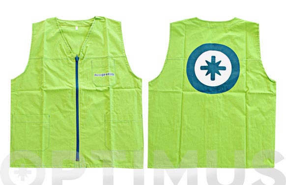 CHALECO FERREPROXIM CREMALT XL ALGODON 2