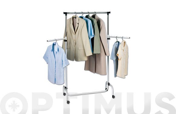 PERCHERO TRANSPORTABLE BLANCO/CROMADO