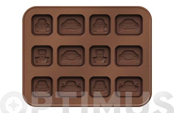 Cortapastas con molde chocolate coches