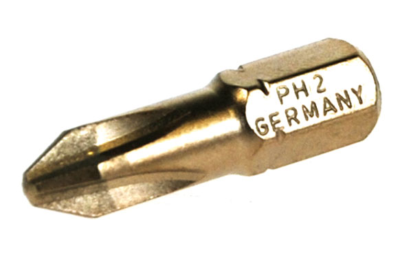 Punta phillips diamantada (1 pieza ) ph 2 - 25 mm.