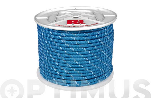 Cuerda poliester trenzado con alma ø 10 mm 100 mt azul
