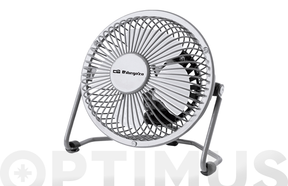 Ventilador mini sobremesa usb y 230v 10cm cromado