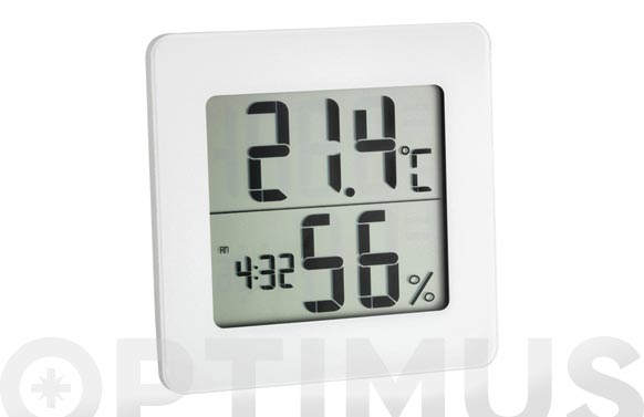 Termo-higrometro reloj digital blanco