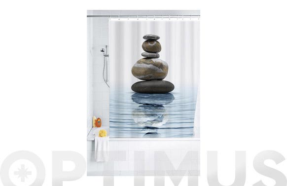 Cortina baño poliester meditacion 180 x 200 cm 