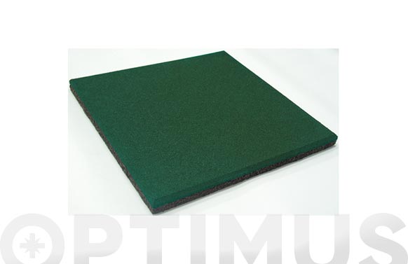 Loseta caucho granulado 50x50x2 cm verde