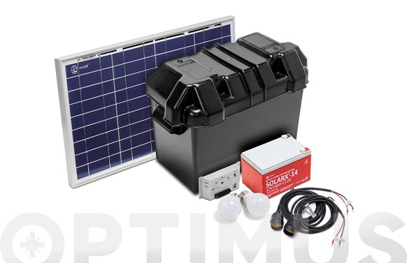 Kit solarlife con accesorios 10w-12v