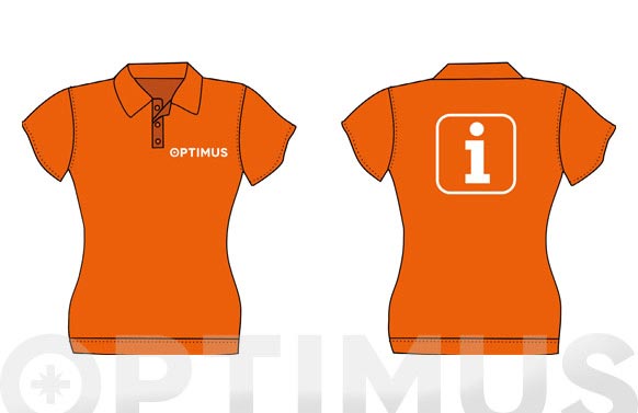 POLO CHICA MANGA CORTA NARANJA OPTIMUS T XXL CHICA M/C XXL 2