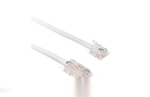 Conexion ethernet rj45/rj11 cat6 2m cu-blanco