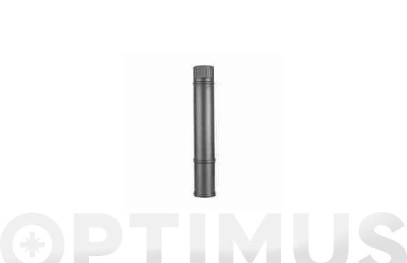 Tubo extensible p.simple inox 316l pintado grafito ø 80 x 350 mm-560 mm pellet