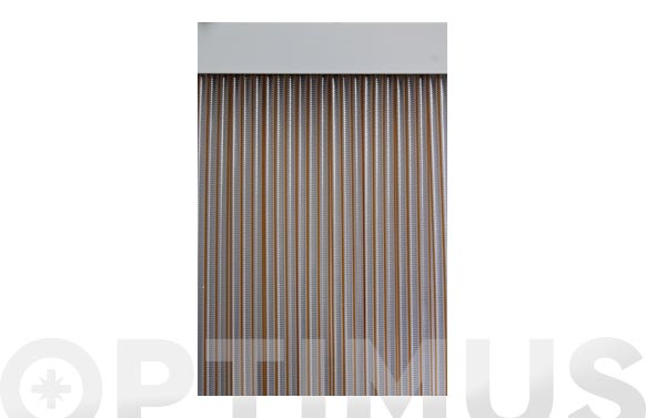 Cortina de puerta cinta duero-miel/transparente 90 x 210 cm