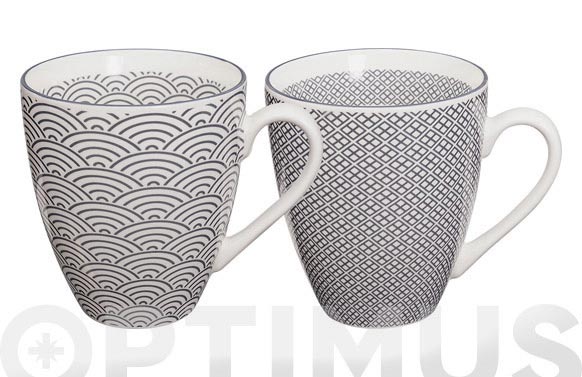 Mug porcelana nippon grey (set 2) 300 ml