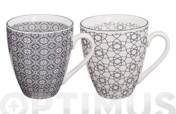 Mug porcelana nippon grey (set 2) 300 ml