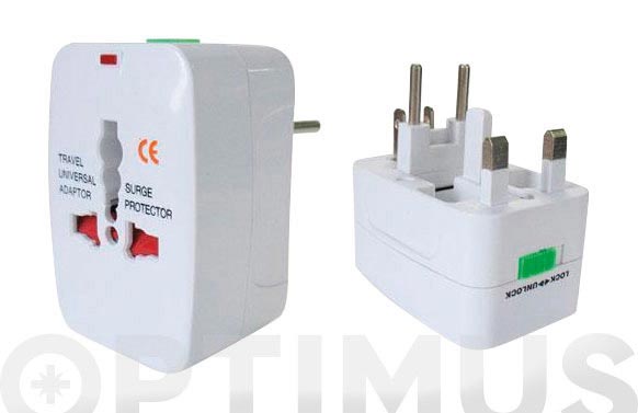 ADAPTADOR ENCHUFE PARA VIAJE UNIVERSAL 150 PAISES AU01 4