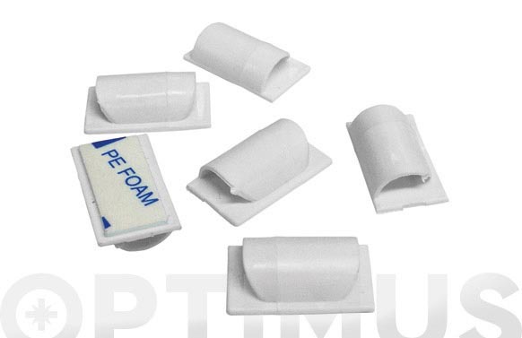 Clips para cable adhesivos 6 unidades