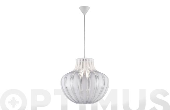 Lampara colgante pumpkin 1xe27 .ø45x150cm blco