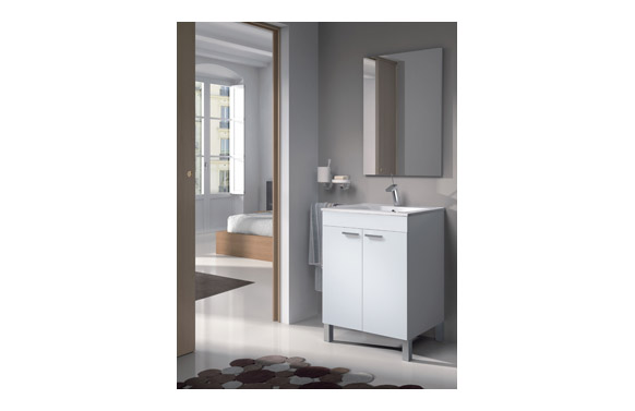 Mueble baño 60 cm + espejo lc1-60 blanco 60 x 80 x 45 cm