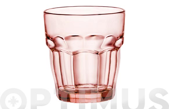 Vaso vidrio rockbar rosa 27 cl