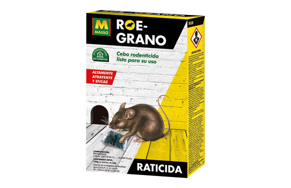 Raticida roe grano 150 gr (6 bolsas x 25 gr)