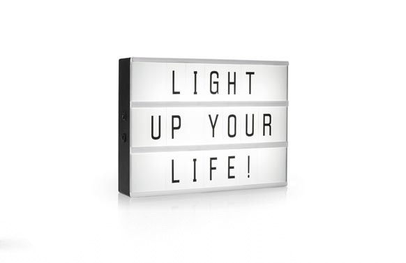 Lampara led box incluye juego de letras a4