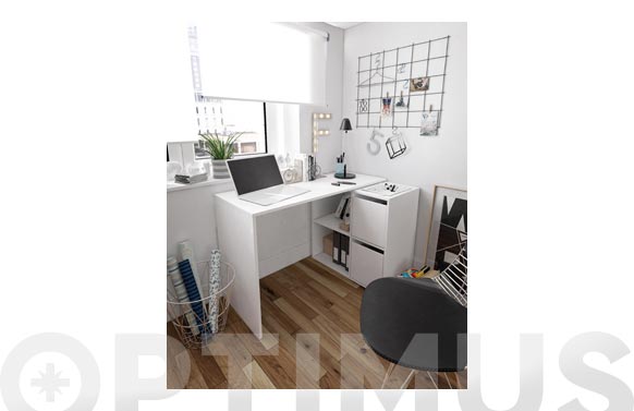 Mesa escritorio con modulo adaptable blanco artik 120 x 78 x 49 cm 