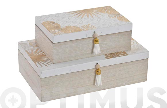 Caja joyero madera (set 2u)...
