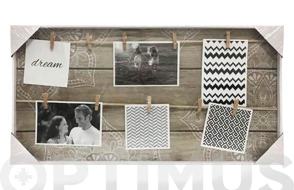 Portafotos lienzo pinza 6...