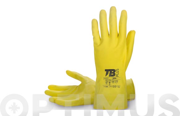 GUANTE LATEX AMARILLO FLOCT 8/L, GROSOR: