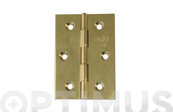 BISAGRA SIN REMATE MOD.1002 60 X 40 MM LATON PULIDO 14162 2