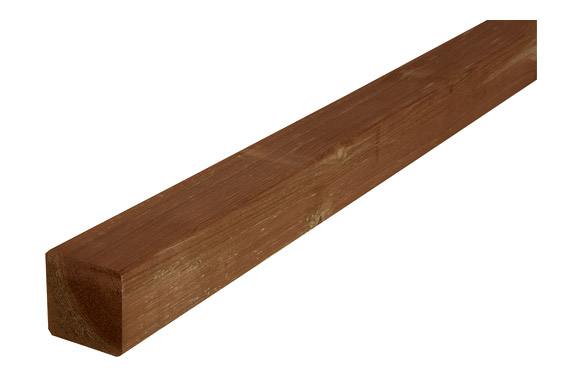 Poste madera cuadrado marron 7 x 7 x 120 cm