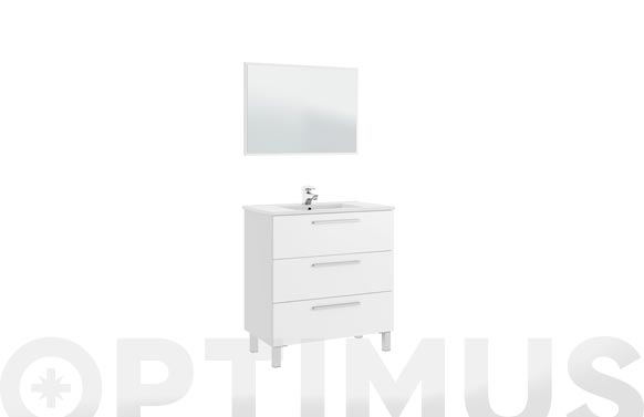 Mueble baño 80cm + espejo athena blanco 80 x 86 x 45 cm
