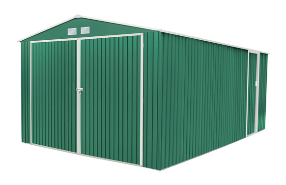 Garaje metalico oxford verde 20,52 m2 a380 x f540 x h232 cm