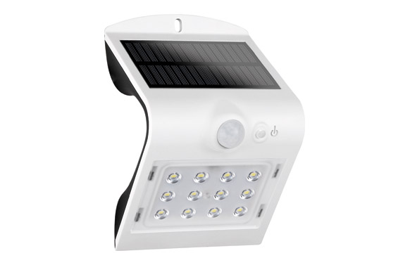 Aplique solar con sensor ip65 220lm