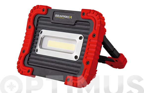 Foco proyector led 10 w recargable con soporte 800 lm ip65