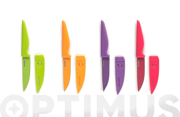 Cuchillo cocina color con funda 20 cm