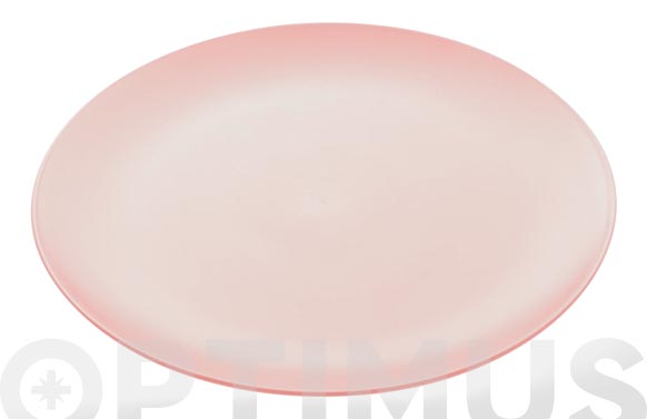 Plato rondo rosa llano