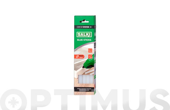 Adhesivo termofusible barra 15 uds ø 12 mm x 190 mm translucida