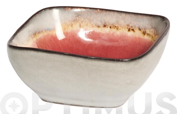 Bol mini stoneware bicolor irregular rojo 8 x 3,5 cm 