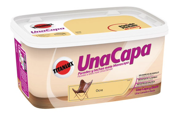 PINTURA PLASTICA UNA CAPA 4 L OCRE