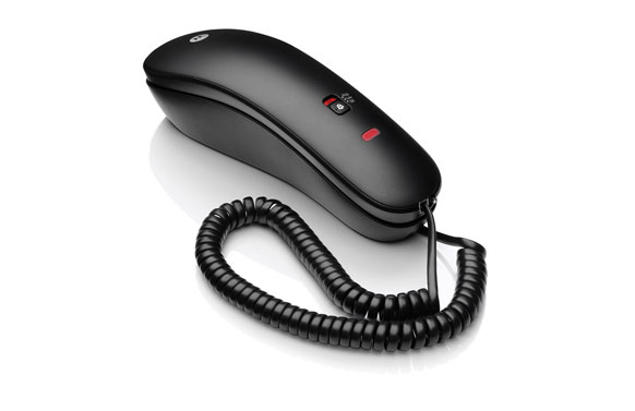 Teléfono con cable gondola negro