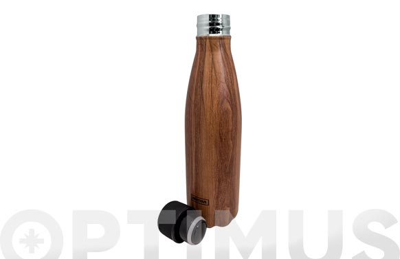 BOTELLA INOX TERMO DECORAD500 ML-MADERA