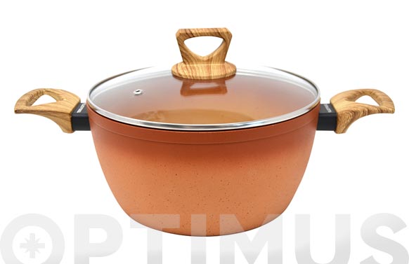 CAZUELA ALTA CON TAPA ALUMINIO FORJADO TERRACOTTA 20 CM INDUCCION TER0520 2