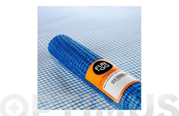 Malla revocos fibra vidrio (rollo 10 m) 10x10/100 cm azul